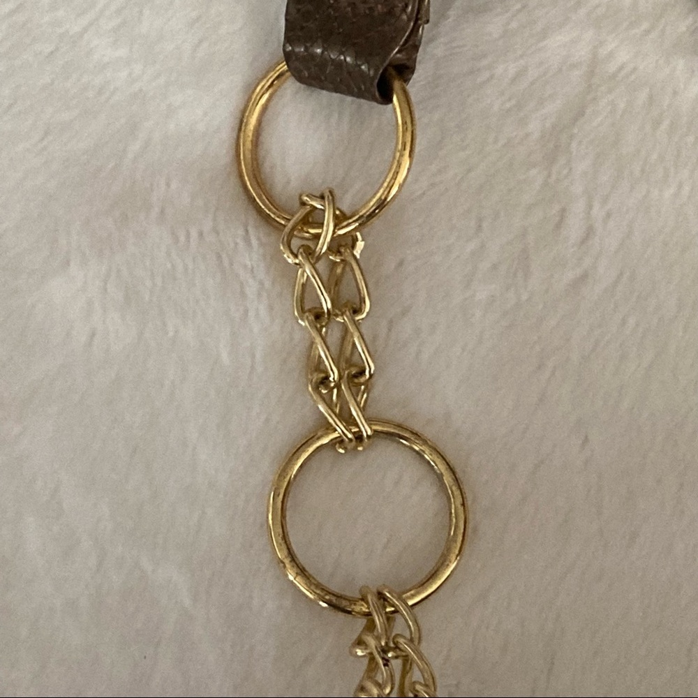 Giannini Gold Faux Leather Snakeskin Bag - Picture 6 of 15